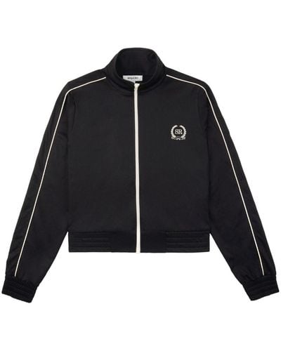 Sporty & Rich Logo-embroidered Track Jacket - Black