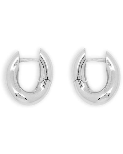 Balenciaga Boucles d'oreilles loop xxs - Métallisé