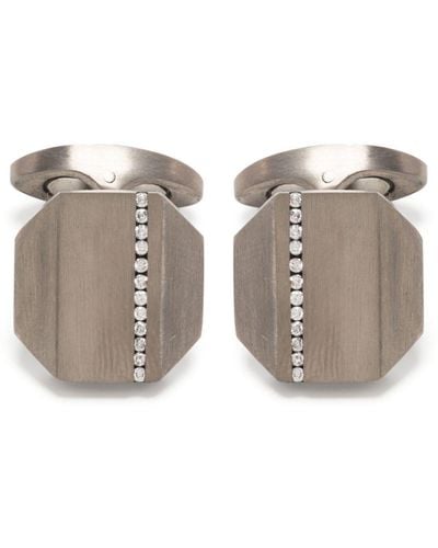Tateossian Diamond-embellished Cufflinks - Metallic