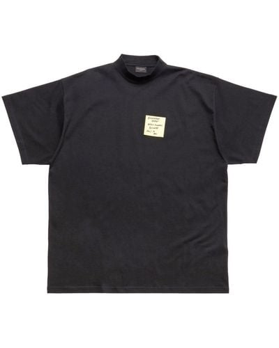 Balenciaga T-shirt Met Print - Zwart