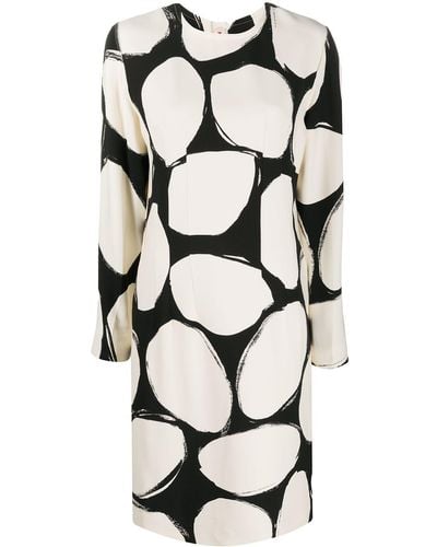 Marni Kleid mit Kreis-Print - Schwarz