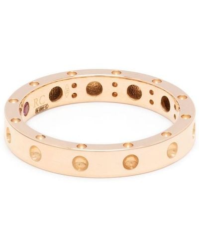 Roberto Coin 18kt Rose Gold Pois Moi Thin Band Ring - Pink