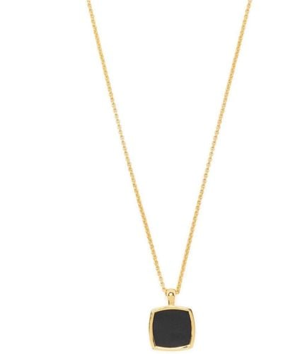 Tom Wood Cushion Onyx Pendant Necklace - Metallic