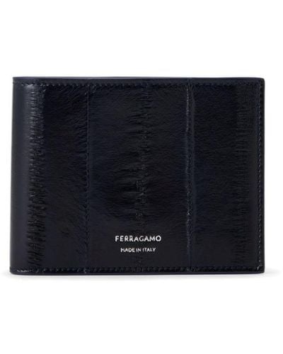 Ferragamo Anguilla Leather Wallet - Black