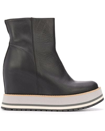 Paloma Barceló Arles Wedge Ankle Boots - Black