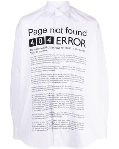 Vetements Hemd mit Page Error-Print - Weiß
