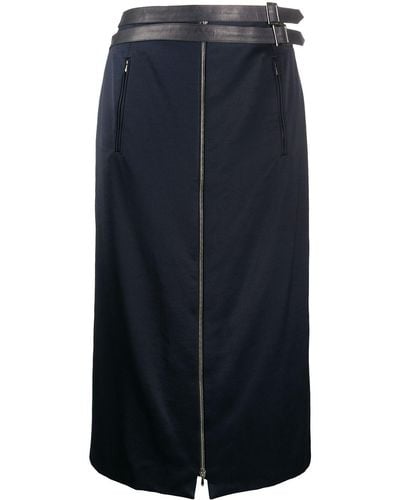 Dior 2000 プレオウンド ジップ スカート - ブルー