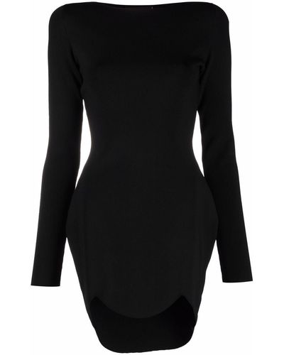 DSquared² Scallop-hem Knitted Dress - Black
