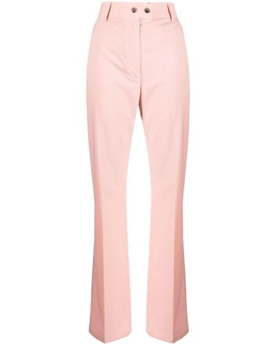 Paul Smith Pressed-crease High-waisted Trousers - Pink