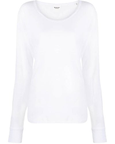 Isabel Marant Sweatshirt mit tiefen Schultern - Weiß