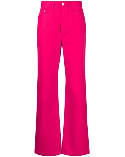 Wandler Halbhohe Straight-Leg-Jeans - Pink