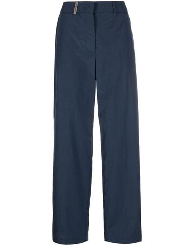Peserico Wide-leg Tailored Pants - Blue