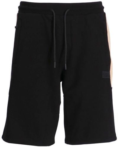 Karl Lagerfeld Logo-appliqué Drawstring Shorts - Black