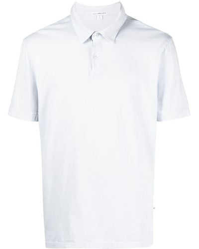 James Perse Short-sleeved Cotton Polo Shirt - White