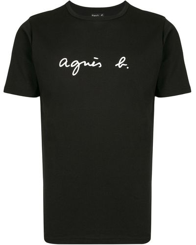 agnès b. Coulos Short-sleeved T-shirt - Black