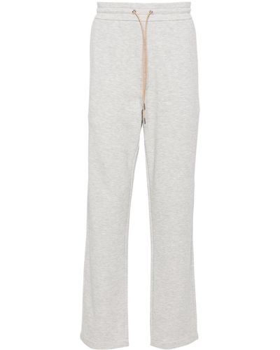 Moncler Mélange-effect Track Trousers - White