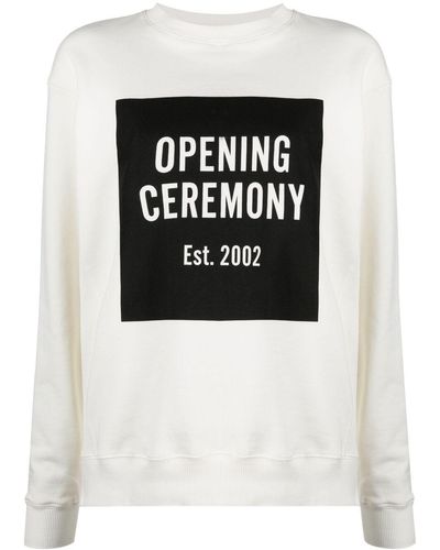 Opening Ceremony Box-logo Sweatshirt - White