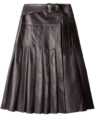 Off-White c/o Virgil Abloh Vintage-belt Pleated Midi Skirt - Black