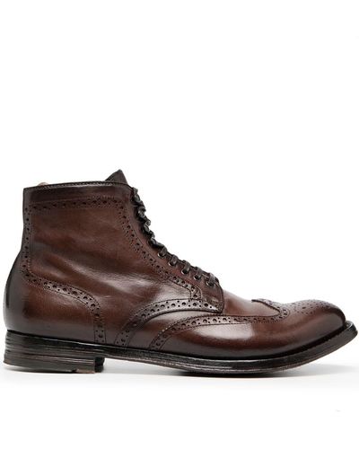 Officine Creative Ankle Lace-up Boots - Brown