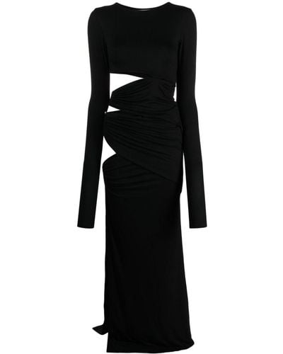 Concepto Asymmetric Cut-out Maxi Dress - Black