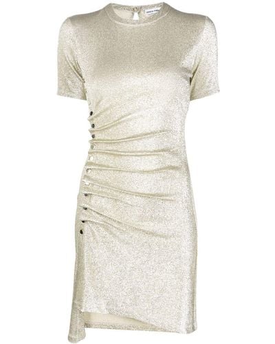 Rabanne Robe Short Dress Silver/gold - Natural