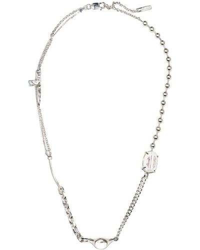 SWEETLIMEJUICE Sterling Silver Cubic Zirconia Necklace - Metallic