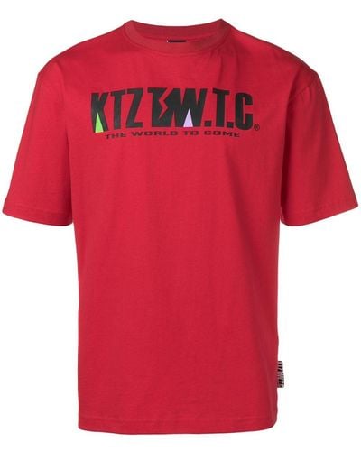 KTZ T-Shirt mit Logo-Print - Rot