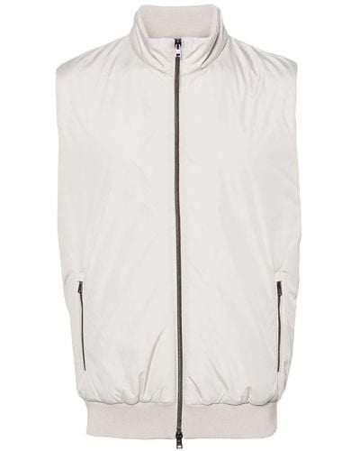 Herno Zip-up Panelled Gilet - White