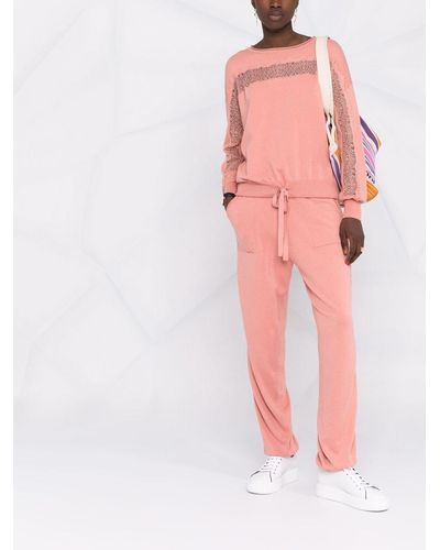 Twin Set Drawstring Track Pants - Pink