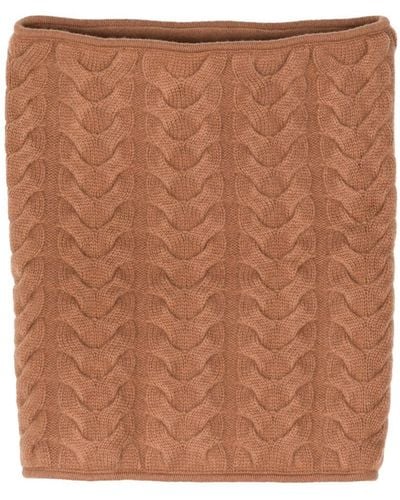 N.Peal Cashmere Cable-knit Cashmere Snood - Brown