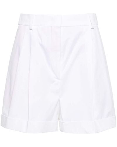Moschino Popeline-Shorts mit Patch - Weiß