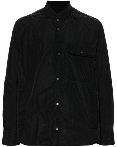 Emporio Armani Band-collar Lightweight Jacket - Black