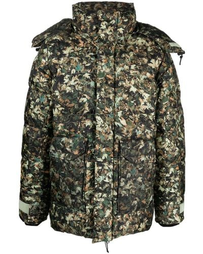 The North Face 73 Leaf-print Padded Jacket - Green