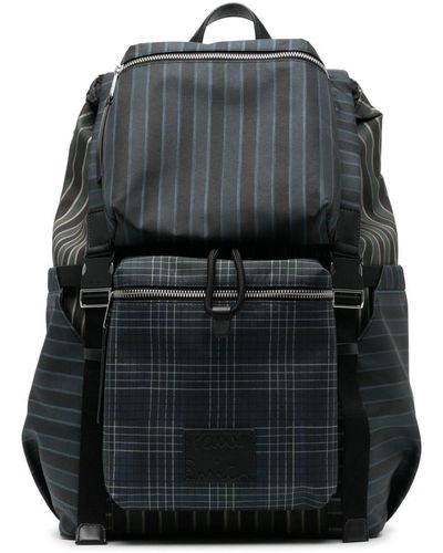 Paul Smith Mochila a cuadros - Negro