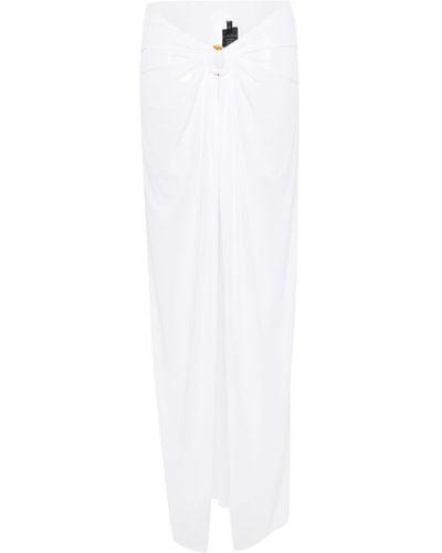 Fisico Cut-out-detail Mesh Skirt - White