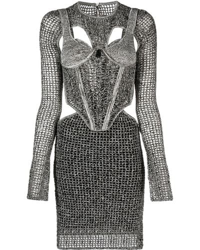 Dion Lee Crochet Cut-out Dress - Black