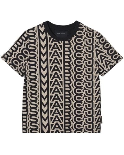 Marc Jacobs T-Shirt mit Monogrammmuster - Schwarz