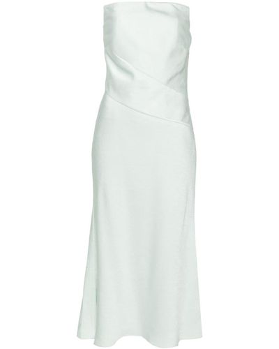 Roland Mouret Strapless Crepe Midi Dress - White