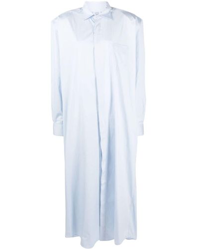 Vetements Robe-chemise à coupe longue - Blanc
