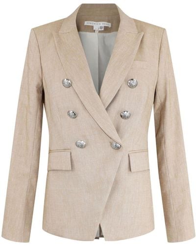 Veronica Beard Miller Double-breasted Blazer - Natural