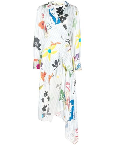 Monse Cascade Floral-print Shirt Dress - Multicolour