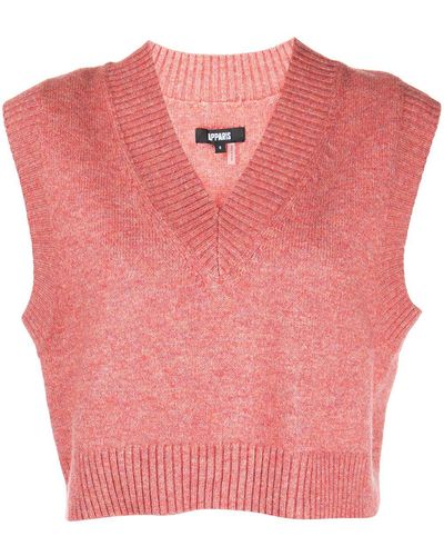 Apparis Ribbed-knit Vest Top - Pink