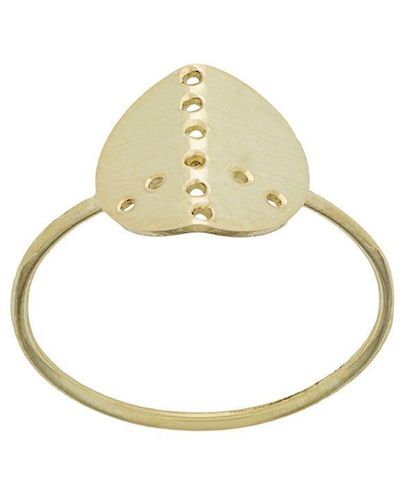 Savoir Joaillerie 14kt Yellow Gold Lennon Ring - Metallic