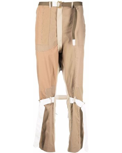 Children of the discordance Straight-leg Panelled Trousers - Natural