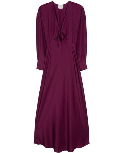 Forte Forte Silk Maxi Dress - Purple