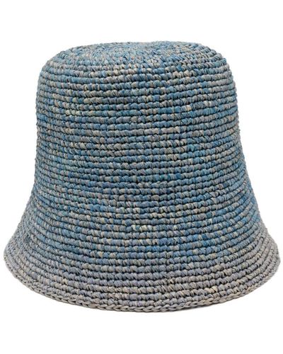 IBELIV Andao Raffia Bucket Hat - Blue