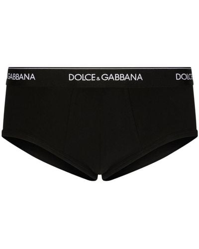 Dolce & Gabbana Bóxer con logo en la cinturilla - Negro