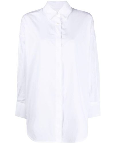 Closed Long-sleeve Organic-cotton Shirt - White