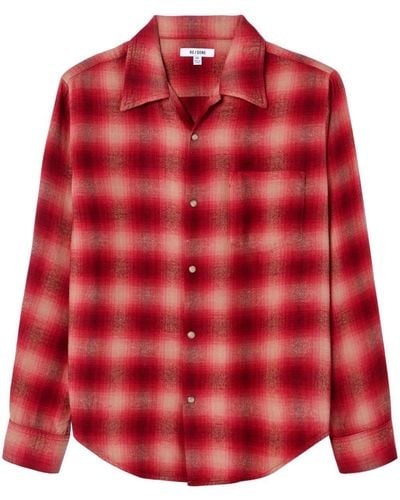 RE/DONE 60s Plaid Button Shirt - Red