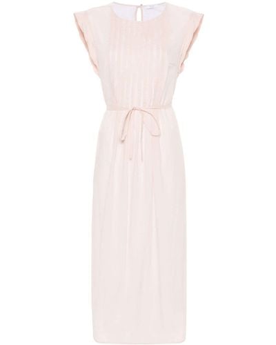 Peserico Pleat-embellished Midi Dress - Pink